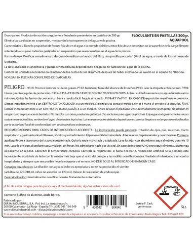 Floculante en Pastillas 200gr InPool