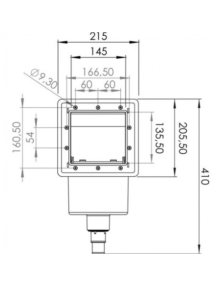 Medidas Skimmer y Válvula de Retorno GRE AR100