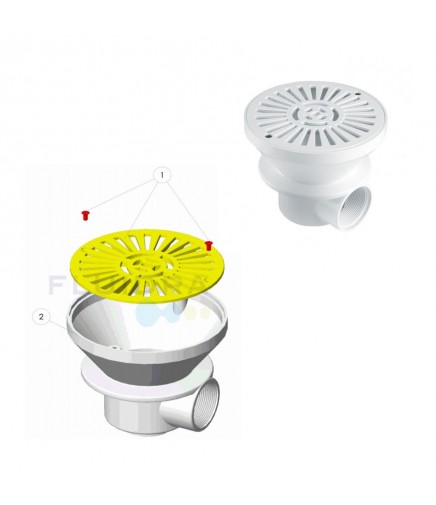 Rejilla Sumidero Redonda Piscina 2" AstralPool 4402020201 2