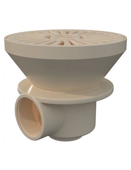 Sumidero D180 PH Salida Lateral 2" AstralPool color beige