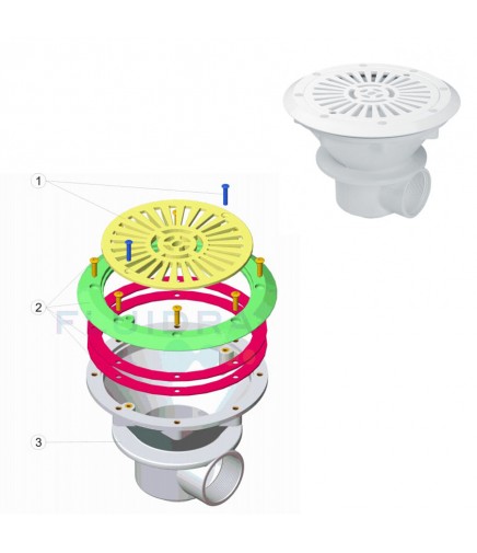 Reja sumidero 2" Astralpool 4402021102 2