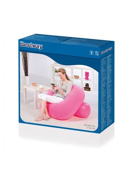 Sillón Hinchable Nestair Bestway para Playa o Piscina + Parche de reparación 84x84x74 cm