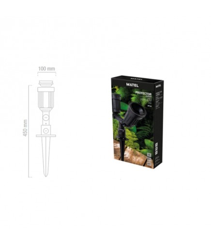 Proyector Estaca para Jardín MATEL E27 Max 80W 25746 2