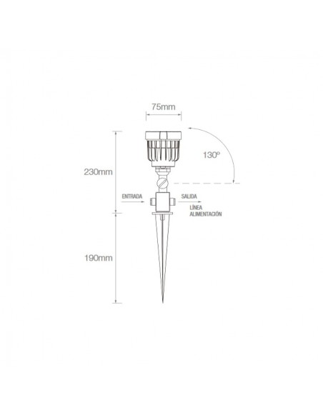 Piqueta de Jardín con Luz Led Color Azul 7W