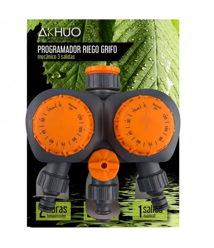 Programador de Riego Mecánico con 3 Salidas AKHUO 2