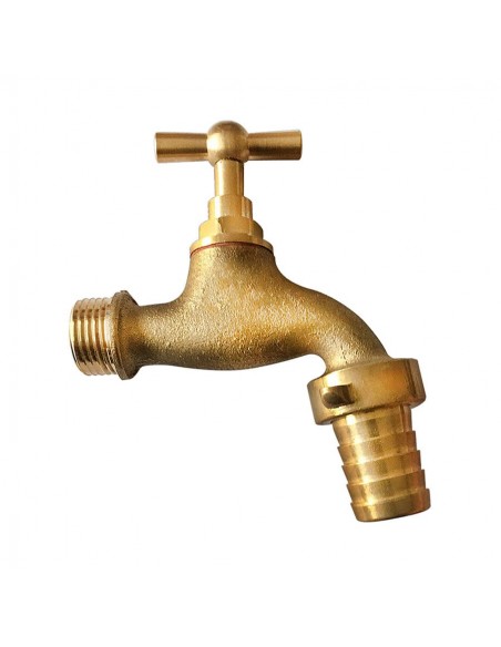 Grifo de Jardín Fabricado en Latón con Racor Curvo 1/2"