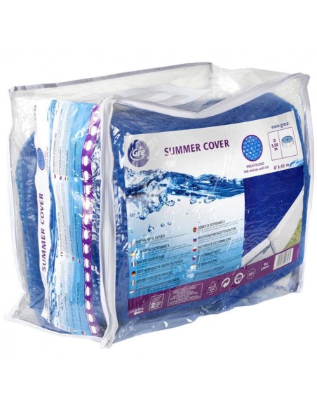 Cubierta para piscina acero redonda Ø245 cm GRE