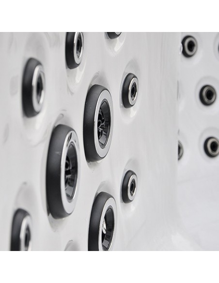 Spa con hidroterapia, luces led, fabricado en pvc modelo Rossa